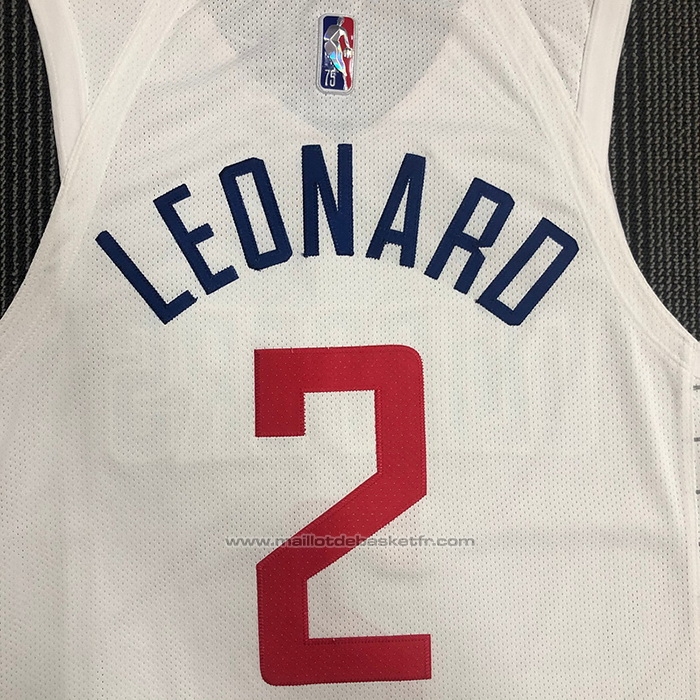 Maillot Los Angeles Clippers Kawhi Leonard #2 Association 2020-21 Authentique Blanc